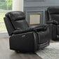Black Genuine Leather Power Recliner Chair with USB Port