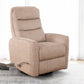 Pearl Fabric Manual Recliner Chair with Solid Hardwood Frame